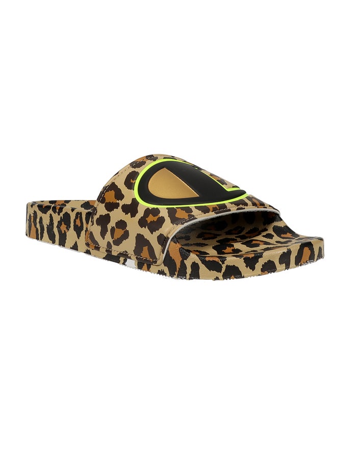 Champion Badslippers Dames - Geel/Zwart - Ipo Print ( 720963-OHE )